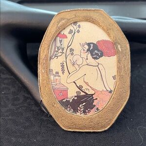 Vintage Art Deco Style Gold Brooch